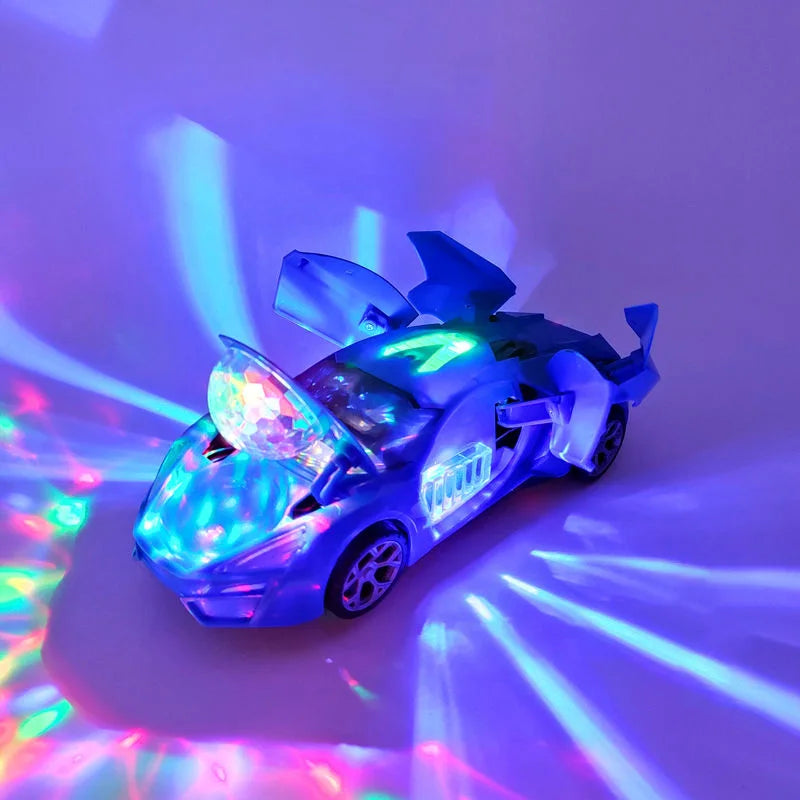 Electric Rotating Deformation Police Car Toy for Children - Ideal Christmas and Birthday Gift