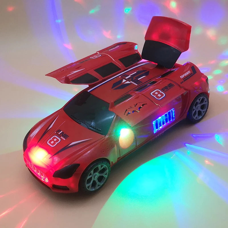 Electric Rotating Deformation Police Car Toy for Children - Ideal Christmas and Birthday Gift