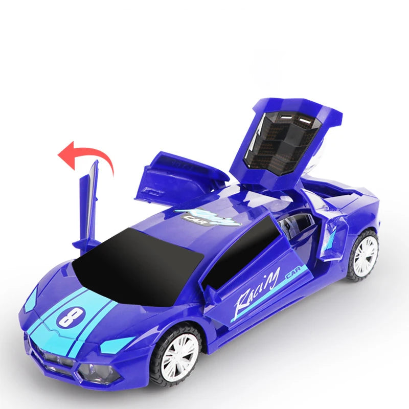 Electric Rotating Deformation Police Car Toy for Children - Ideal Christmas and Birthday Gift