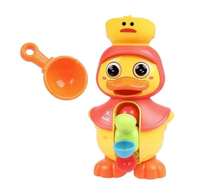 Children's Shower Bath Toys - Adorable Duck Bathtub Toys for Toddlers Aged 1-4 with Rotating Water Wheels and Powerful Suction for Bathroom Use